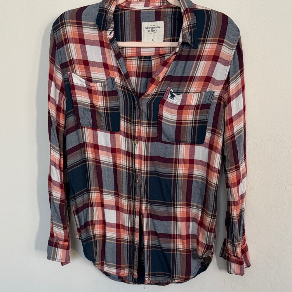 Abercrombie & Fitch Multicolor Plaid Shirt, size M